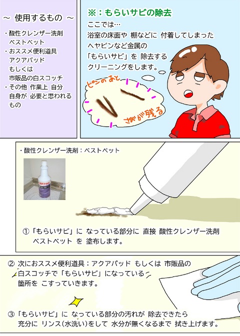 鏡のウロコのクリーニング